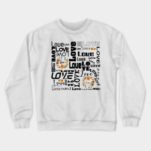 SUNFLOWER LOVE ARTPOGRAPHY - BLACK FONT Crewneck Sweatshirt